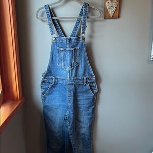 Old Navy Blue Denim Overalls with Logo Tag